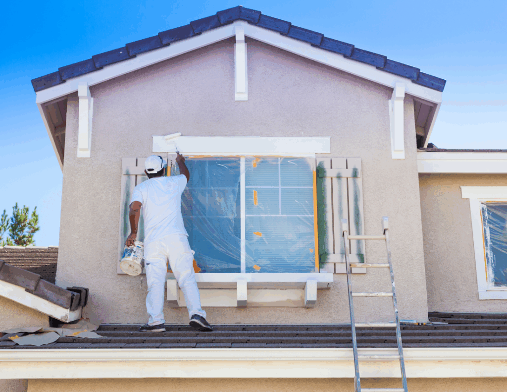 how to paint exterior window trim Exterior window trim prepared for painting