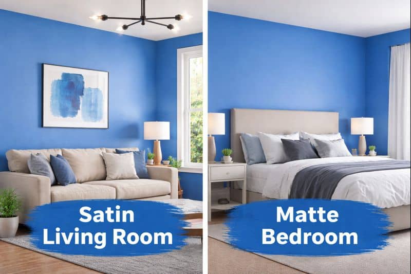 satin paint vs. matte paint